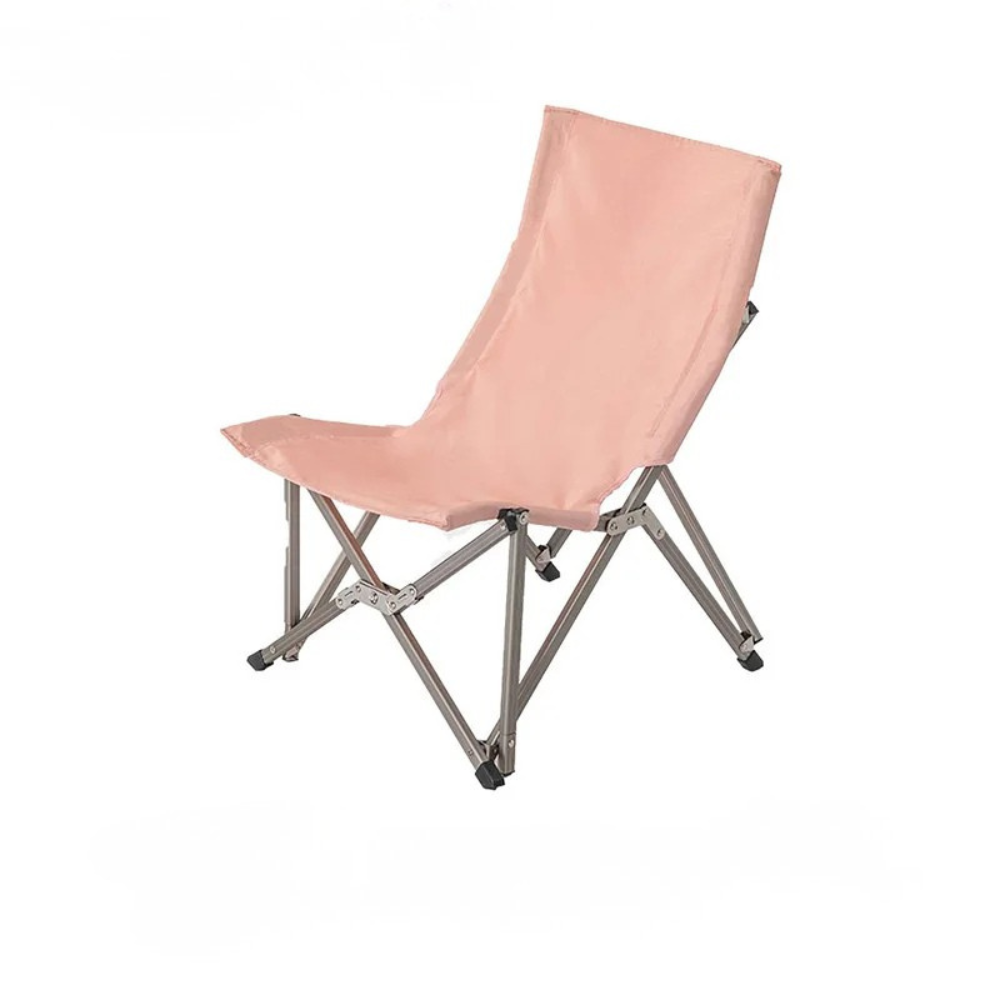Camping Folding Chair Portable Aluminum Alloy Outdoor Backrest Chair - Pink