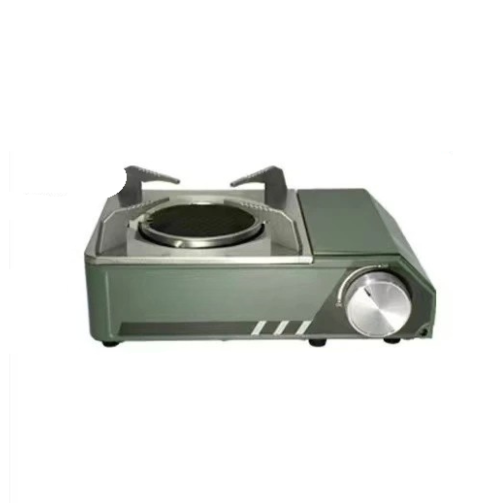 Camping Infrared Cooking Stove Portable Windproof Butane Cooker 25cm - Army Green