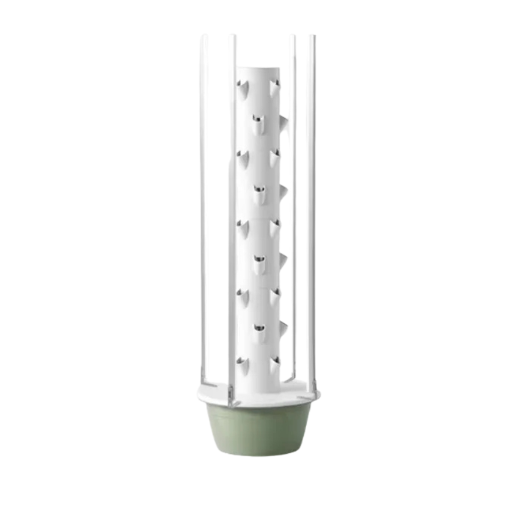 Hydroponic Tower 9 Layer Vertical Planting System with LED Grow Light