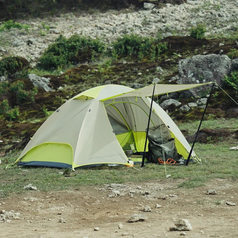 Camping Tent 2 Person Lightweight Waterproof Trekking Tent 3 Season - Green