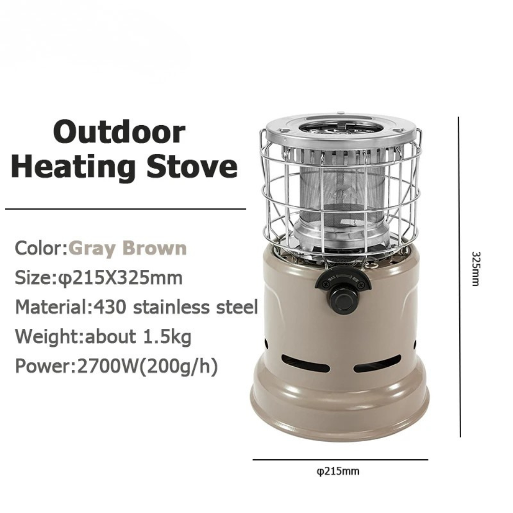 Camping Gas Stove Portable Butane Cooking Cooker 2.7KW Outdoor - Khaki