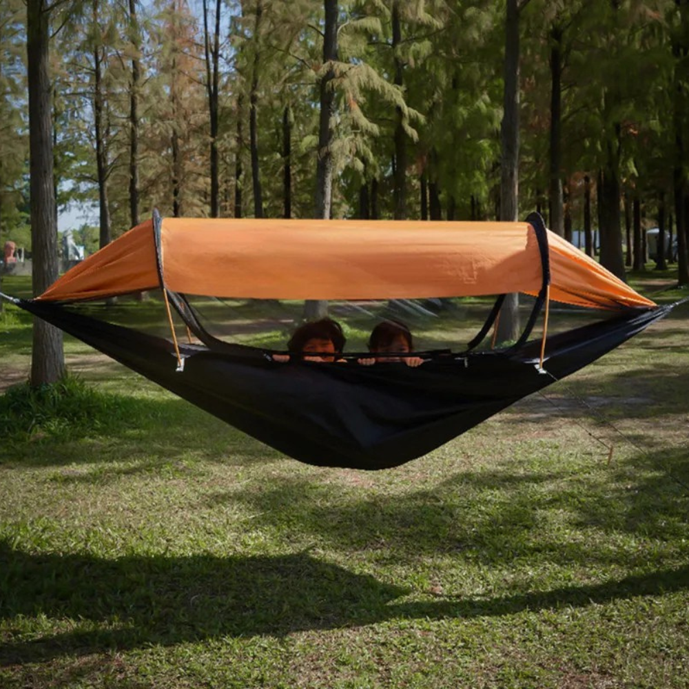 Camping Hammock Double Person Portable Outdoor Hammock with Mesh - Orange