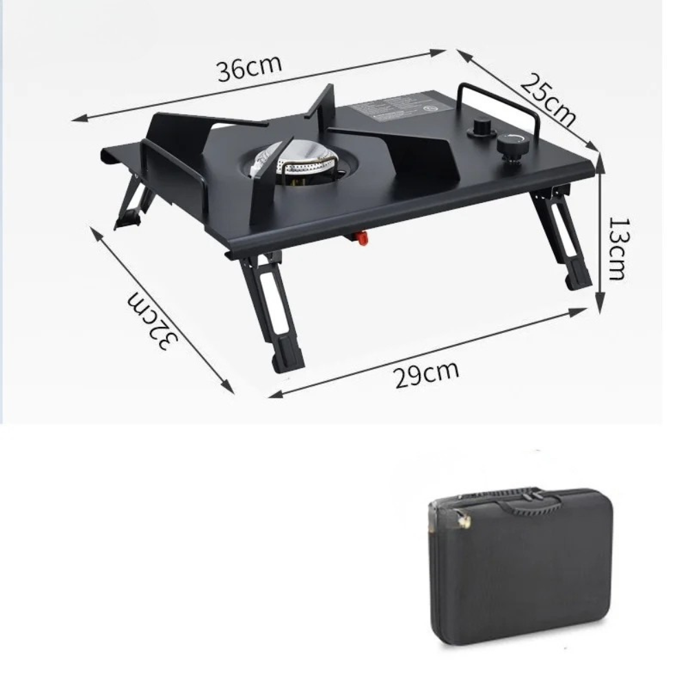 Camping Stove Foldable Portable Outdoor Cooking Stove with Carry Bag - Silver