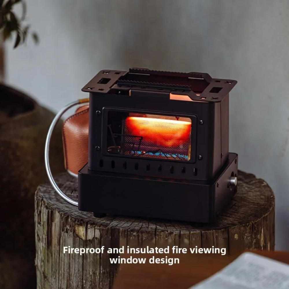 Camping Stove Portable Metal Outdoor Cooking Burner Lightweight - Black