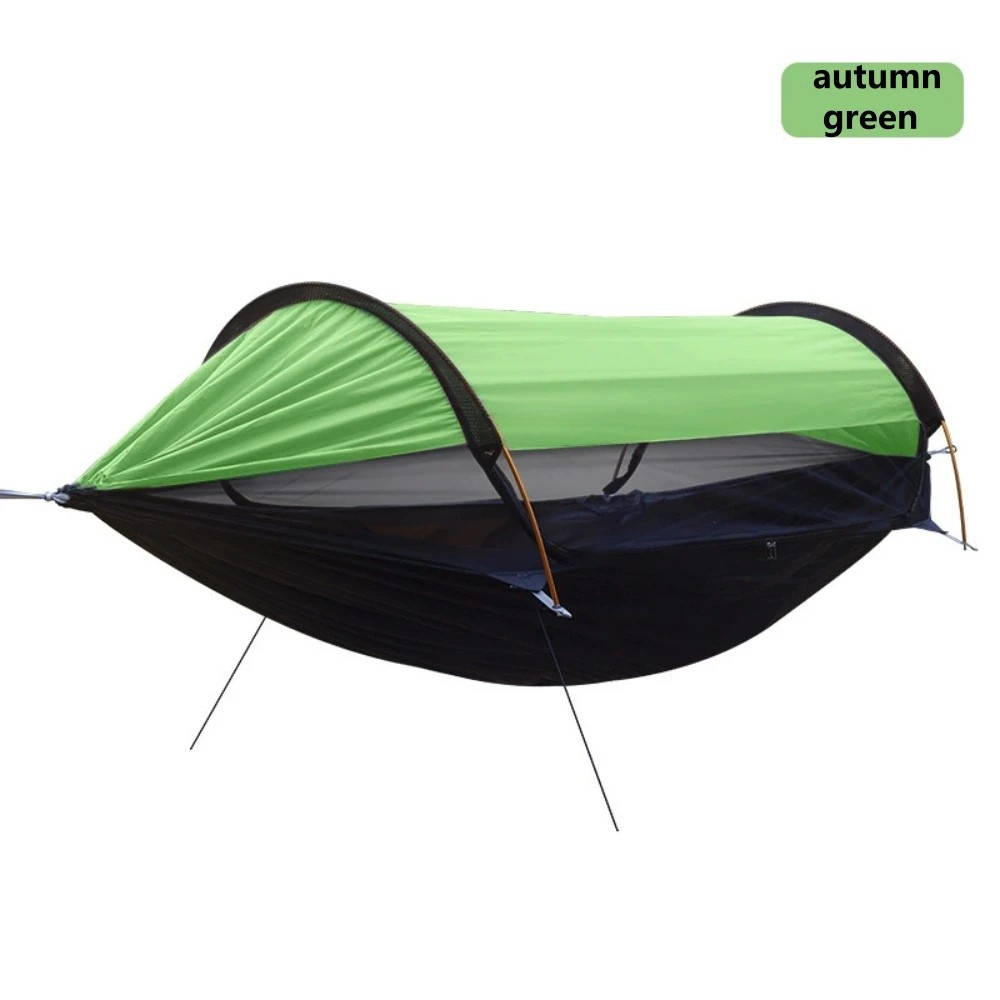 Camping Hammock with Mosquito Net Portable Outdoor Hanging Hammock - Green