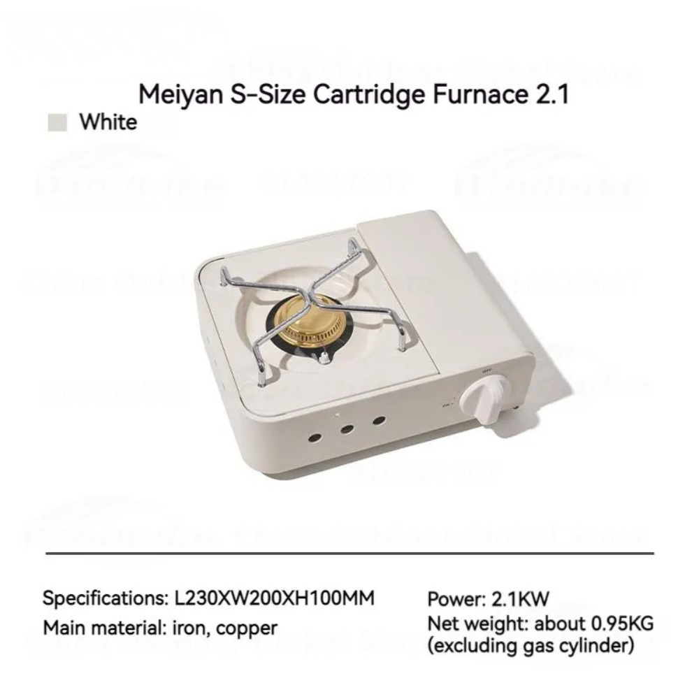 Camping Stove 2.1KW Portable Gas Cooker Ultralight Compact Outdoor Cooking Unit – White