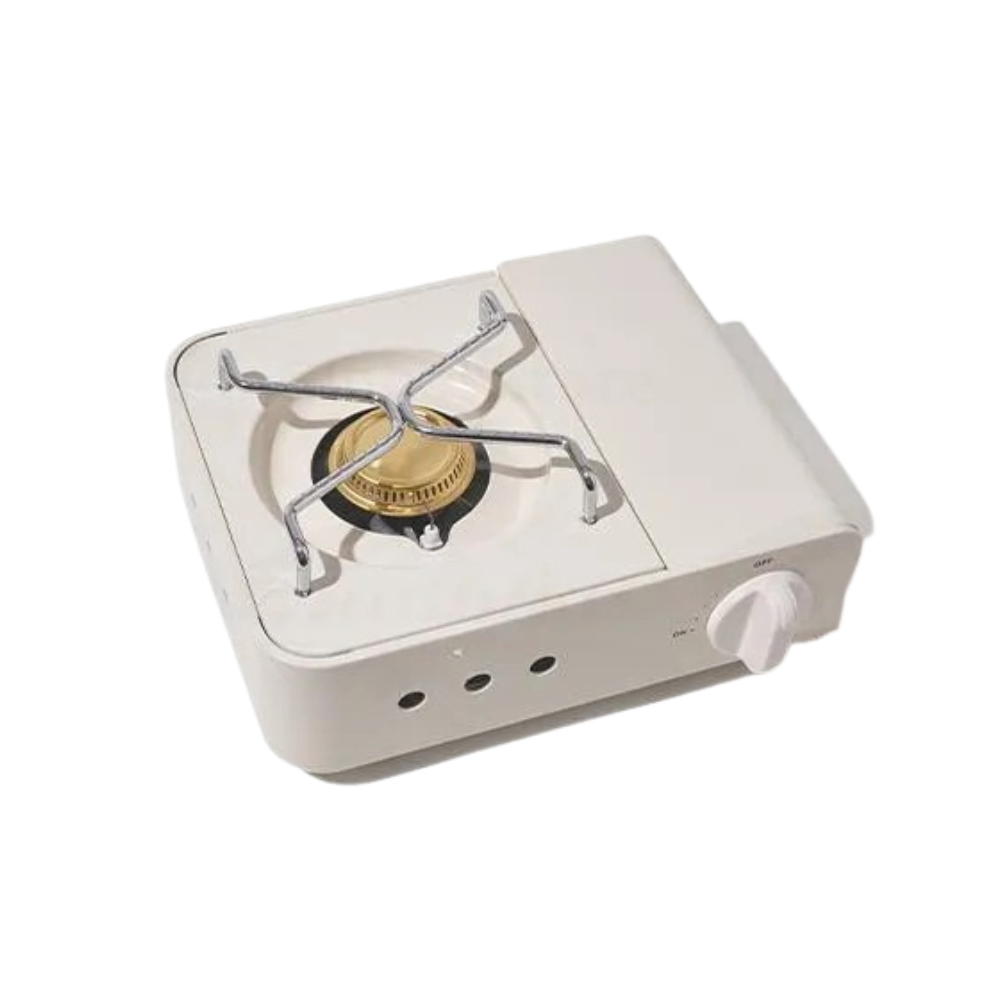Camping Stove 2.1KW Portable Gas Cooker Ultralight Compact Outdoor Cooking Unit – White