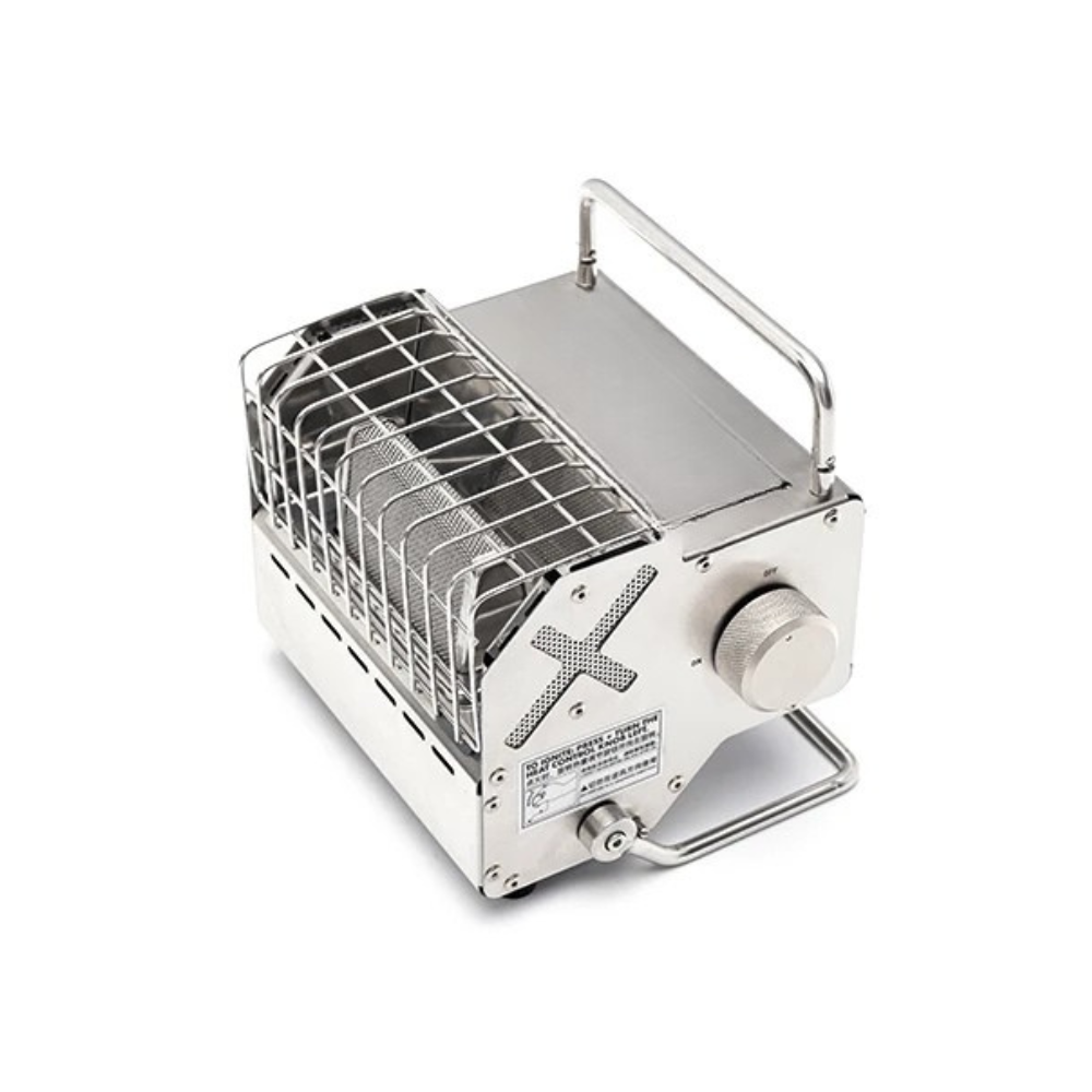 Outdoor Gas Cooker 1100W Portable 304 Stainless Steel Compact Cooking Unit – Silver