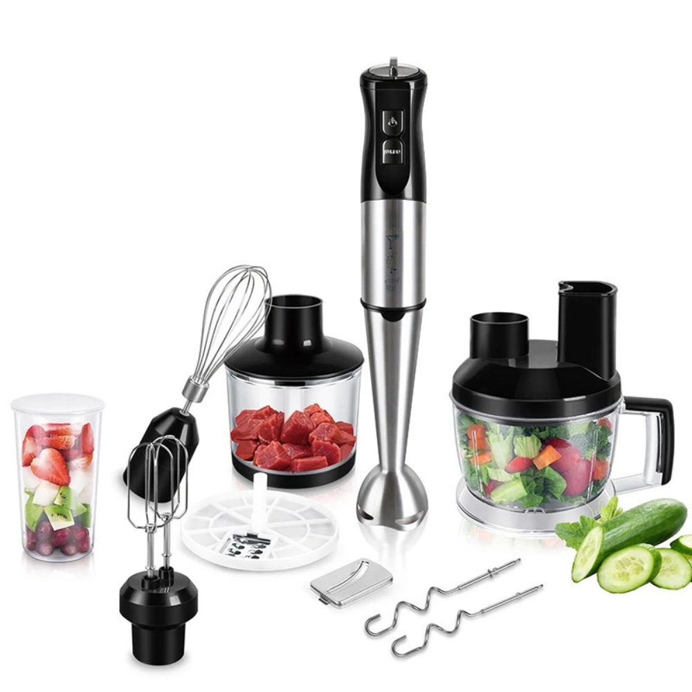Stick Blender 800W Multi Food Processor Variable Speed Chopping Bowl Set – Stainless Steel