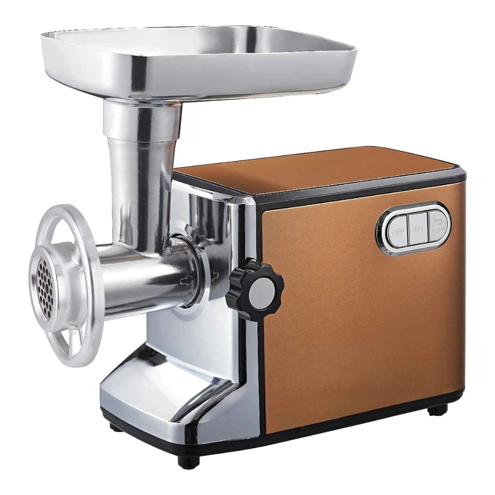 Electric Meat Mincer 3000W Heavy Duty Food Processor Sausage Stuffer Set – Gold