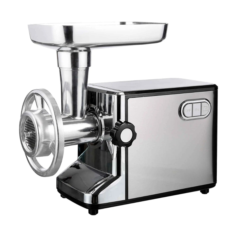 Electric Meat Mincer 3000W Heavy Duty Food Processor Sausage Stuffer Set – Silver