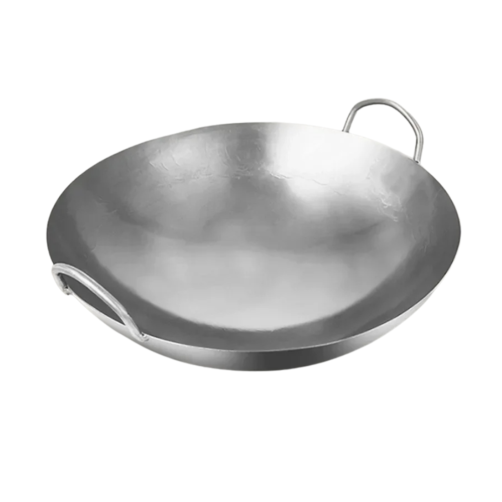 Wok 43cm Commercial Grade Stainless Steel Round Bottom Stir Fry Cooking Pan