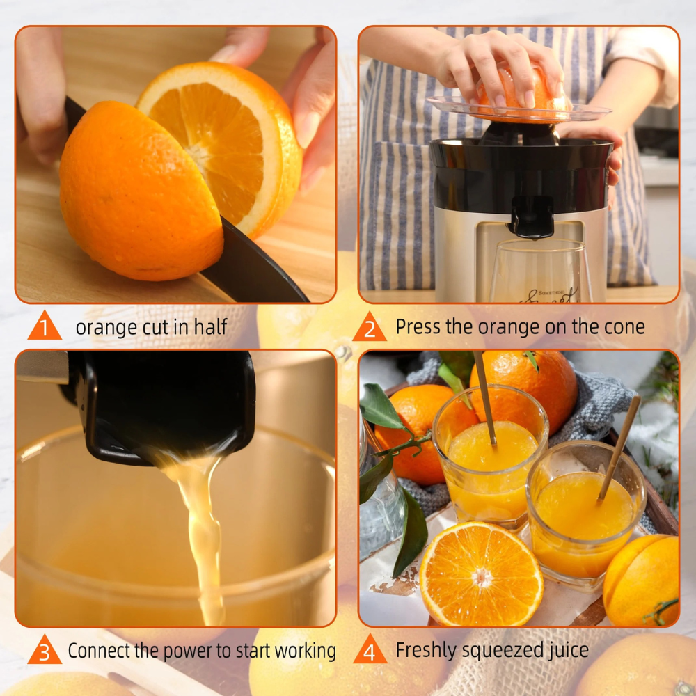 Citrus Juicer 30W Electric Orange Juicer Machine Anti Drip Spout – Black