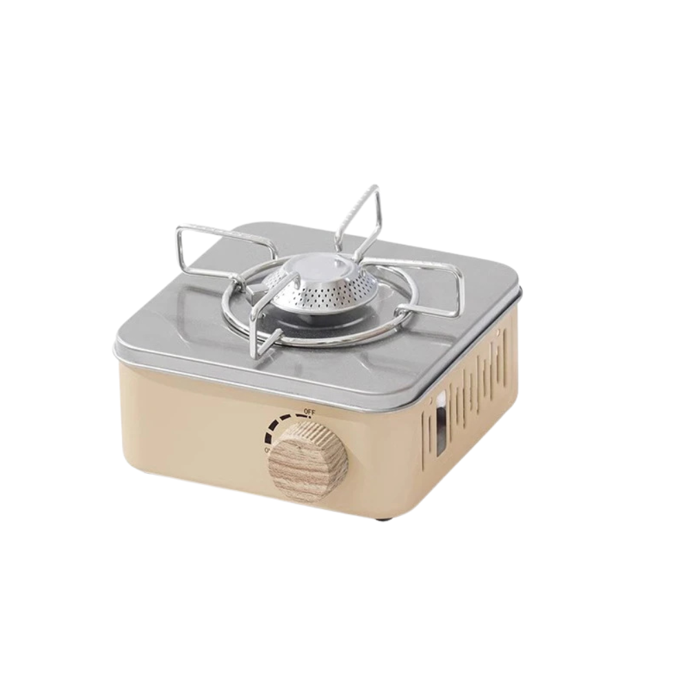 Camping Gas Stove 2800W Portable Butane Cassette Burner Electronic Ignition – Khaki