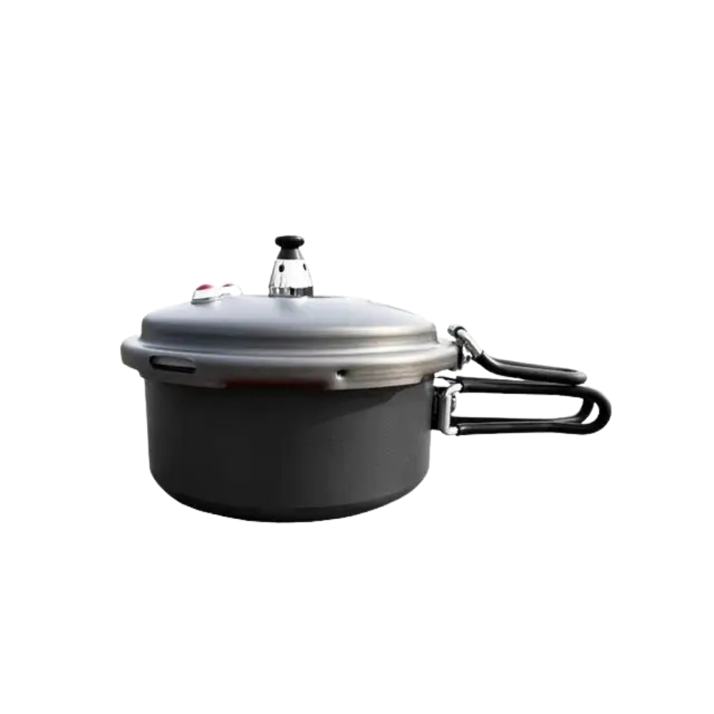 Pressure Cooker 1.8L 80kPa Folding Handle Outdoor Camping Cookware – Grey