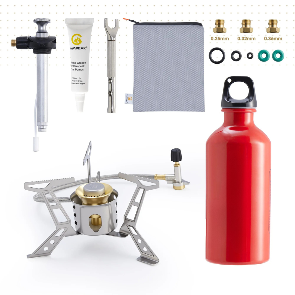 Camping Stove 350mL Multi Fuel Silent Burner Portable Outdoor Cooker