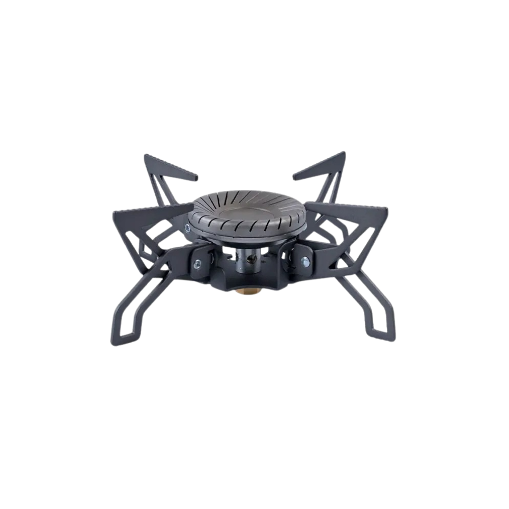 Camping Stove 4200W Swirl Flame Windproof Gas Burner Portable Cooker – Black