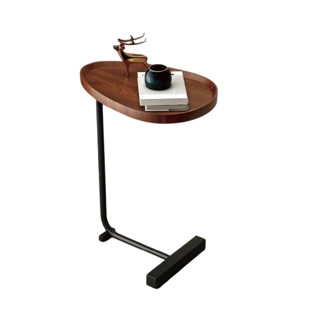 Coffee Table 62cm Side Cabinet Carbon Steel Frame Bedside Table – Brown