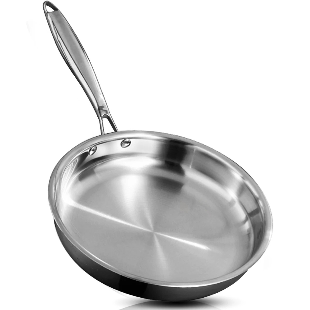 Frying Pan 30cm Tri Ply Stainless Steel Induction Compatible Skillet