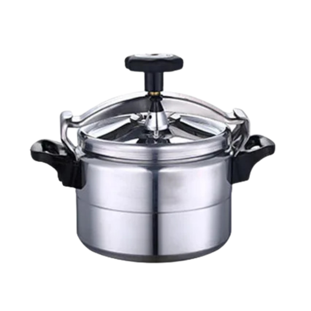 Mini Pressure Cooker 3L Aluminum Alloy Soup Pot for Gas and Induction Cooker – Silver