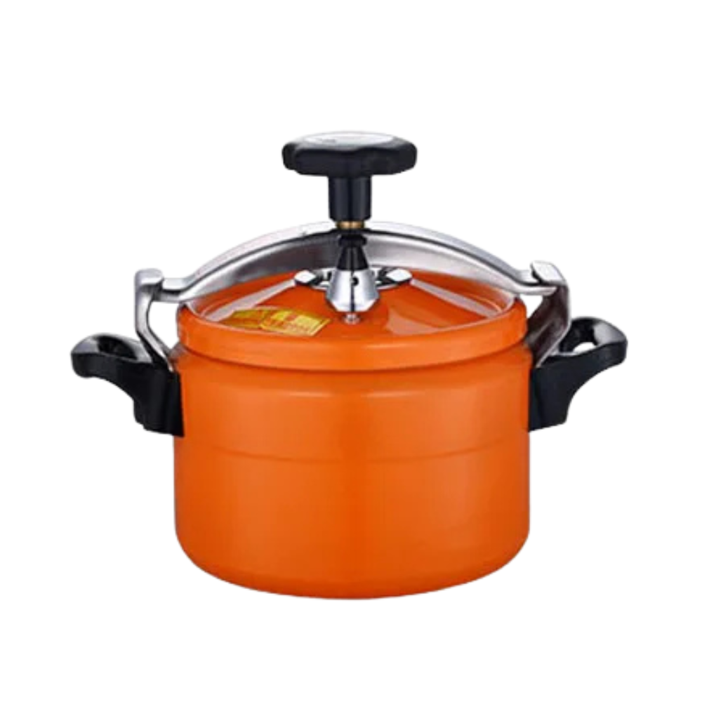 Mini Pressure Cooker 3L Aluminum Alloy Soup Pot for Gas and Induction Cooker – Orange