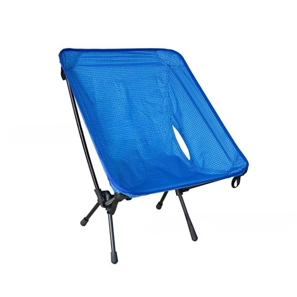 Ultralight Folding Camping Chair 650g Portable Moon Chair for Hiking Fishing Backpacking – Blue