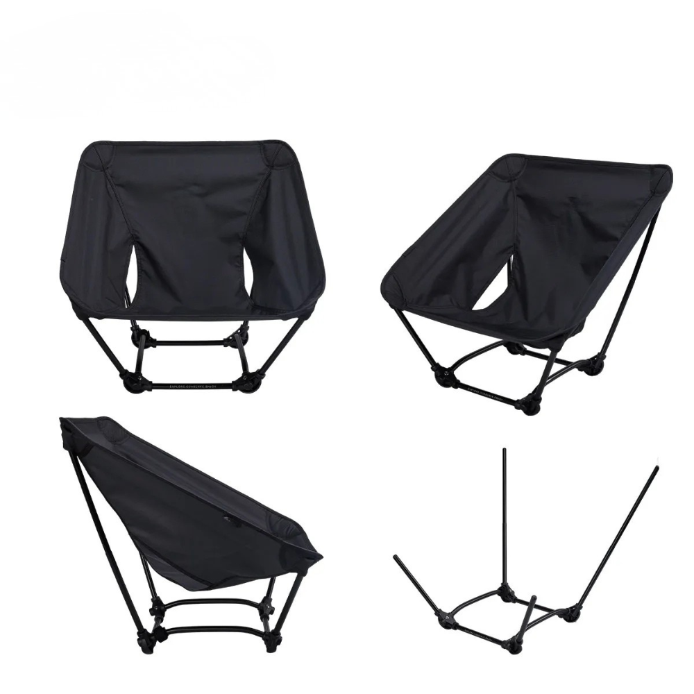 Camping Chair 650g Ultralight Folding Ground Seat Aluminum Alloy Outdoor Hiking Chair – Blue
