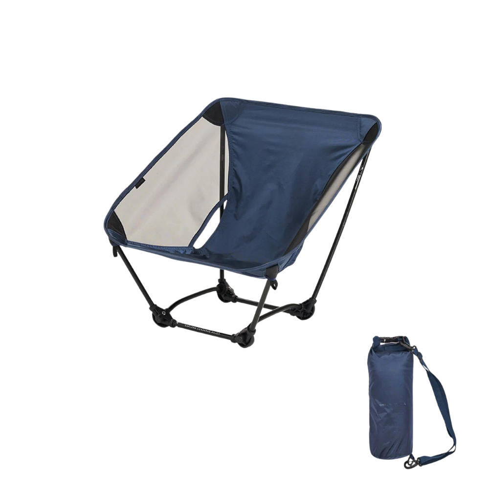 Camping Chair 650g Ultralight Folding Ground Seat Aluminum Alloy Outdoor Hiking Chair – Blue