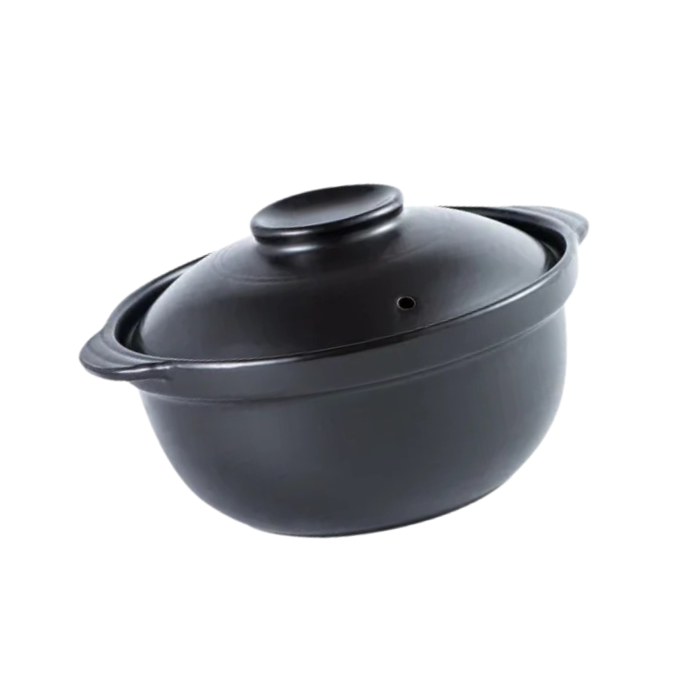 Ceramic Casserole Pot 900ml Mini Soup Clay Cooking Pot with Lid