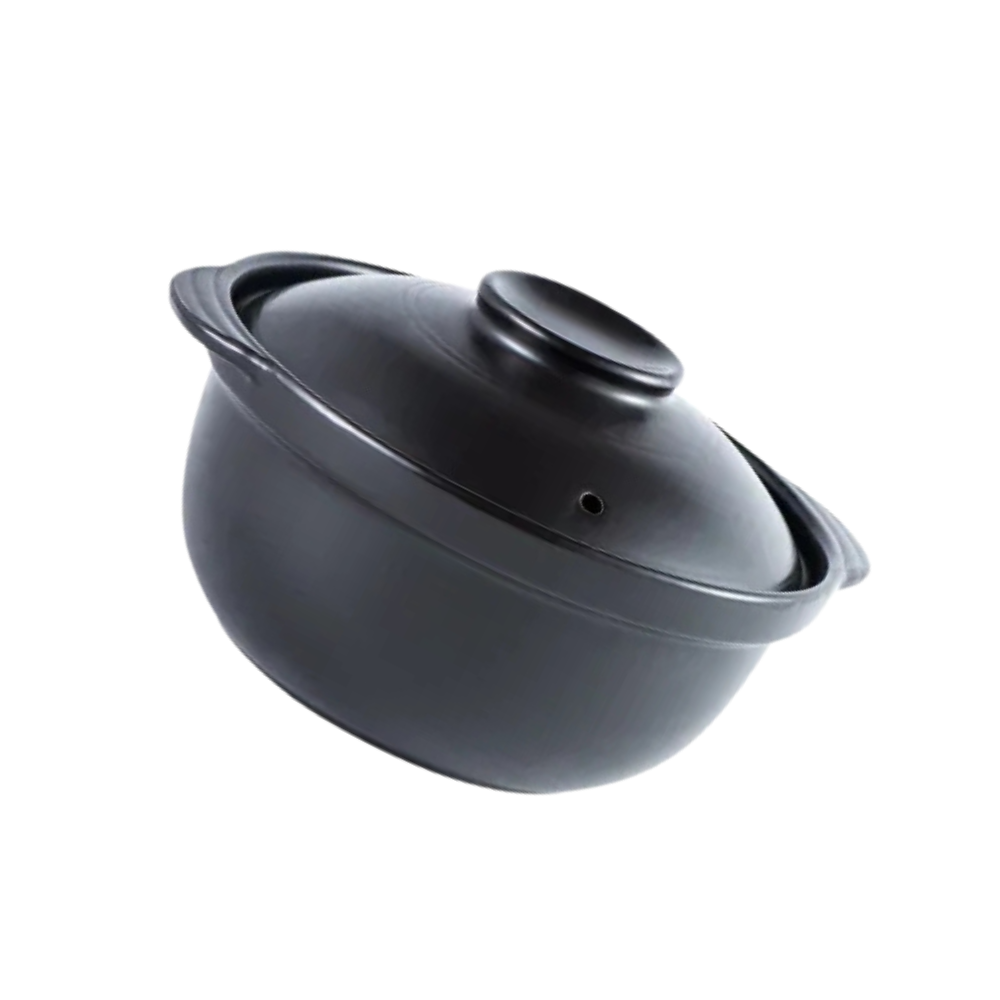 Ceramic Casserole Pot 1.9L Japanese Style Soup Clay Cooking Pot with Lid