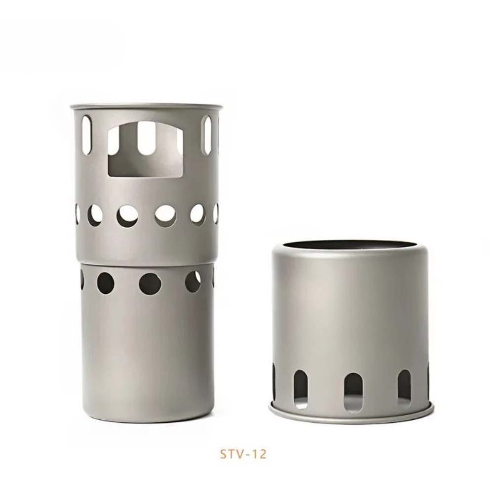 Titanium Wood Stove 151g Ultralight Backpacking Outdoor Cooking System – Silver