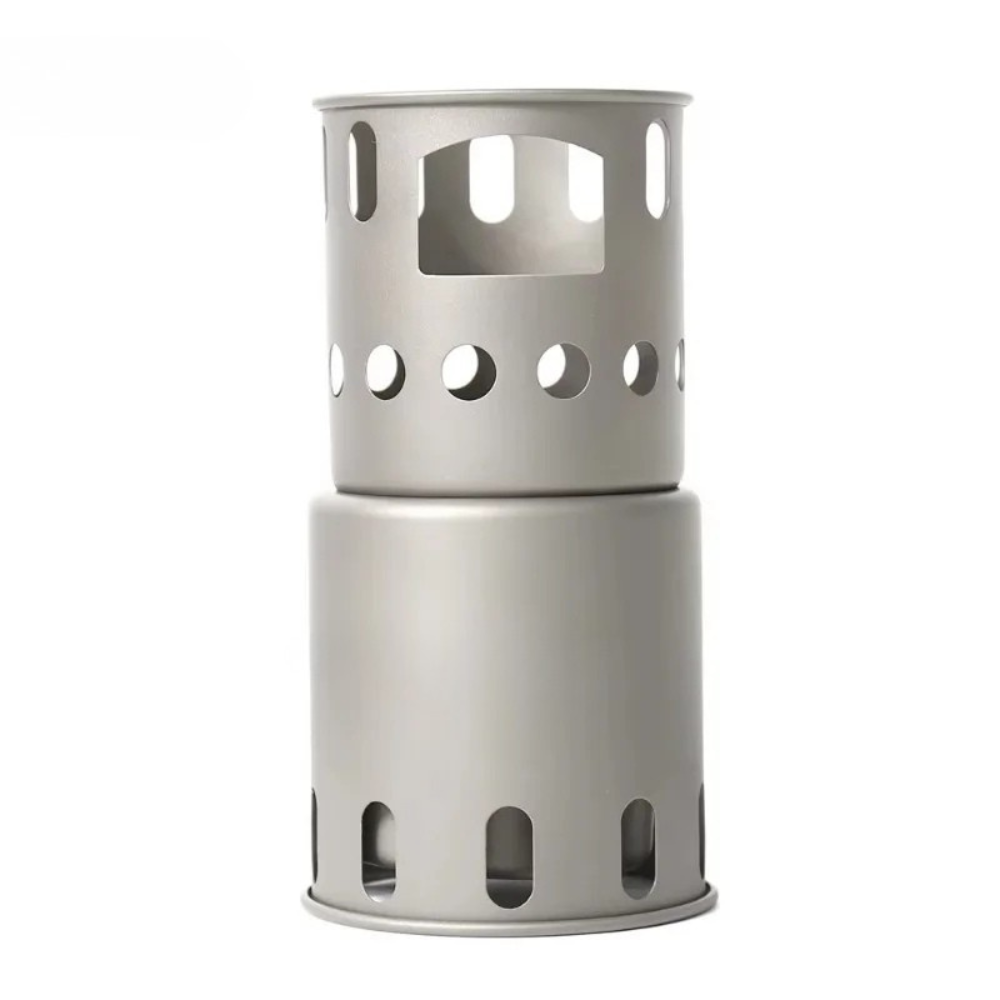 Titanium Wood Stove 151g Ultralight Backpacking Outdoor Cooking System – Silver