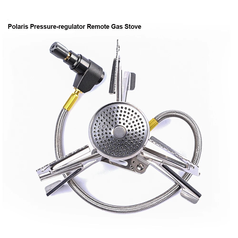 Camping Stove 2900W Pressure Regulator Remote Gas Burner Backpacking Cooker – Silver