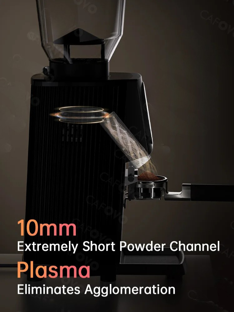 Coffee Grinder 83mm Flat Burr Commercial Espresso Grinder LCD Touch Screen – Black