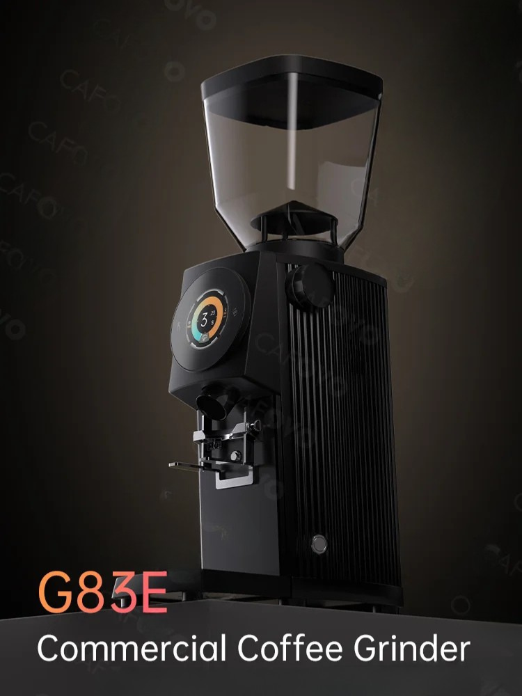 Coffee Grinder 83mm Flat Burr Commercial Espresso Grinder LCD Touch Screen – Black