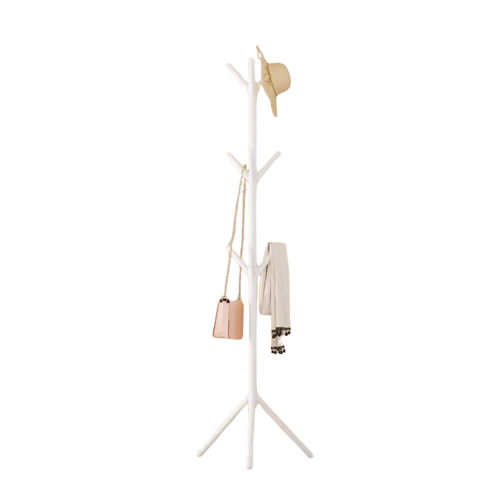 Coat Rack Stand 170 cm Floor Standing Tree Branch Hat and Clothes Hanger - White