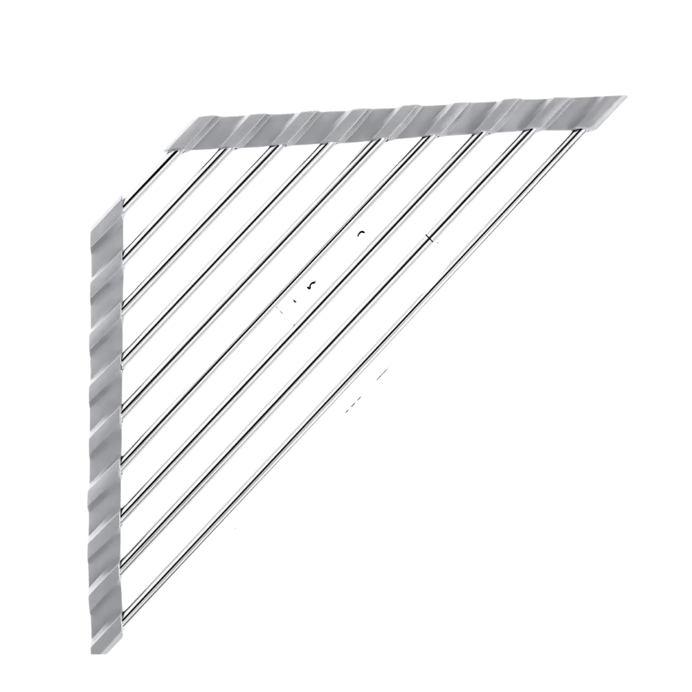 Over Sink Dish Drying Rack Roll-Up Triangle Corner Stainless Steel Drainer