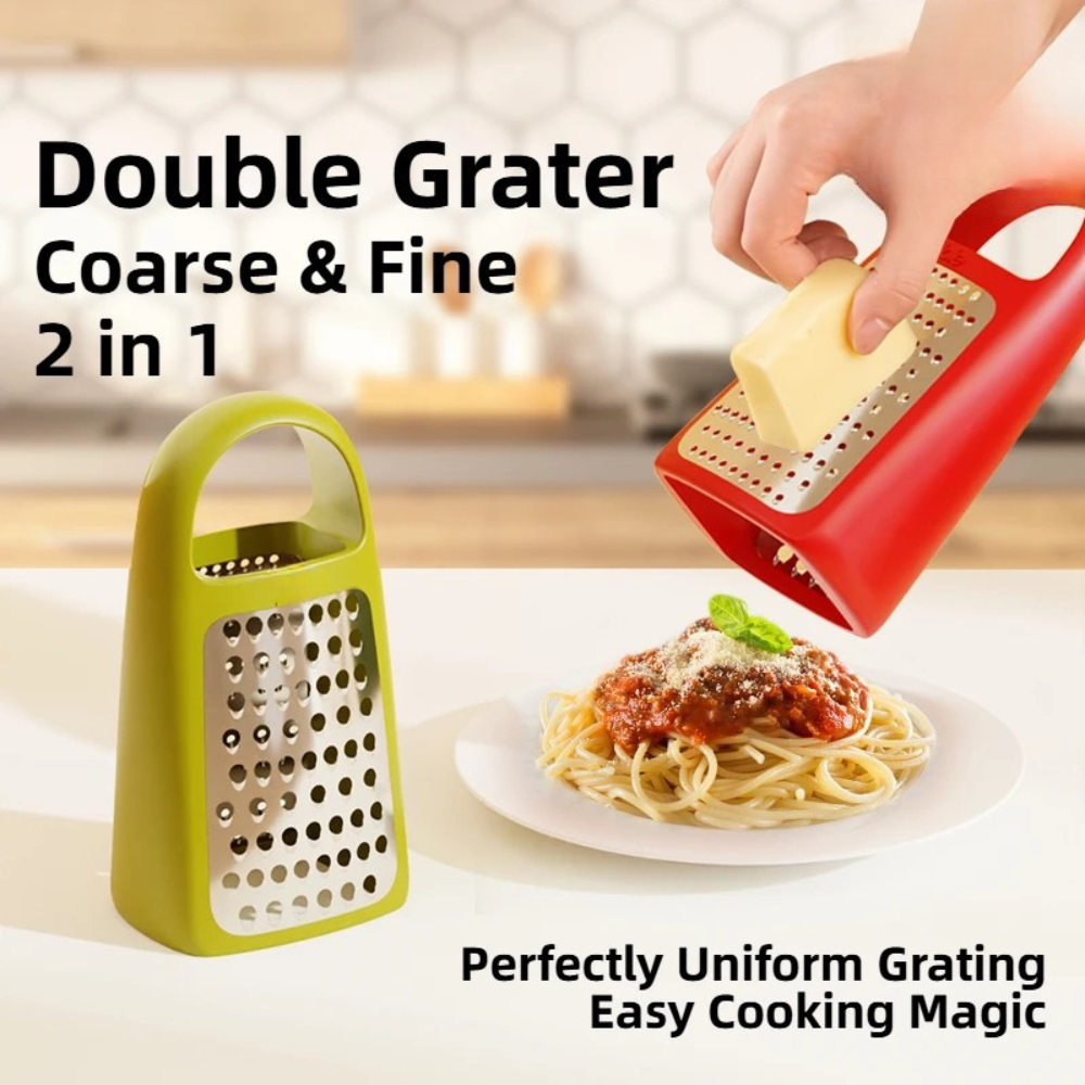 Double Grater Multifunctional Stainless Steel Cheese & Zest Grater – Green
