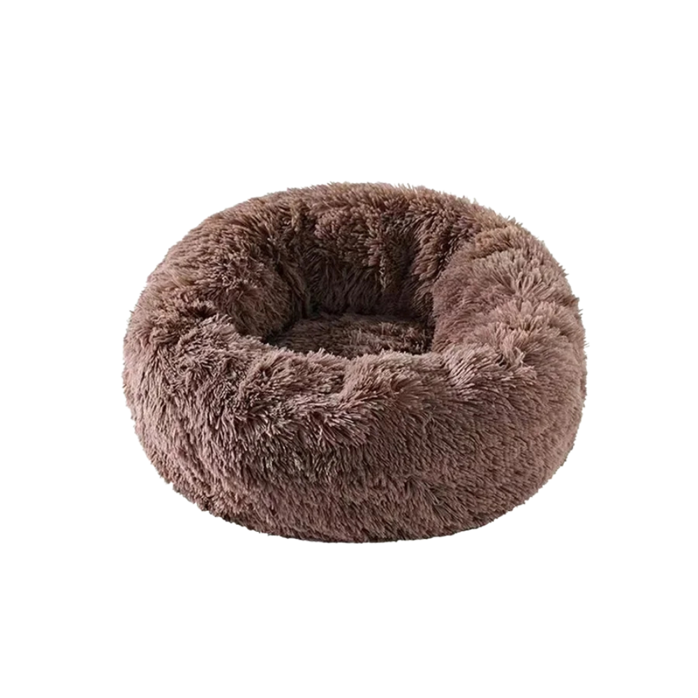 Donut Pet Bed 60 cm Soft Plush Round Bed Washable for Cats and Small Dogs