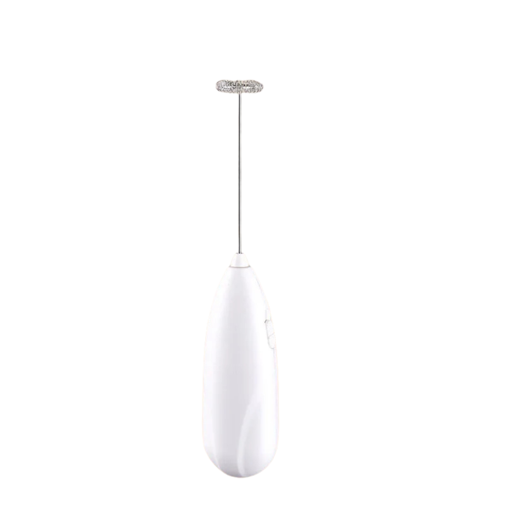 Electric Milk Frother 8000RPM USB Rechargeable Coffee Foam Maker – White