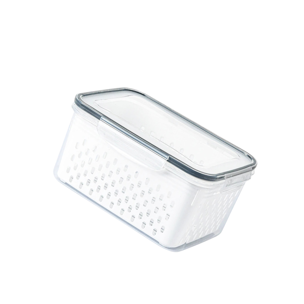 850ml Refrigerator Food Storage Container with Lid & Drain Basket