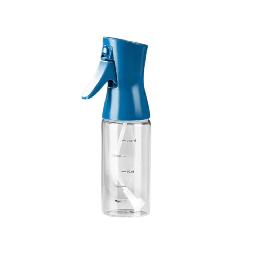 Oil Spray Bottle 150 mL Glass Cooking Oil and Vinegar Mister for Kitchen - Blue