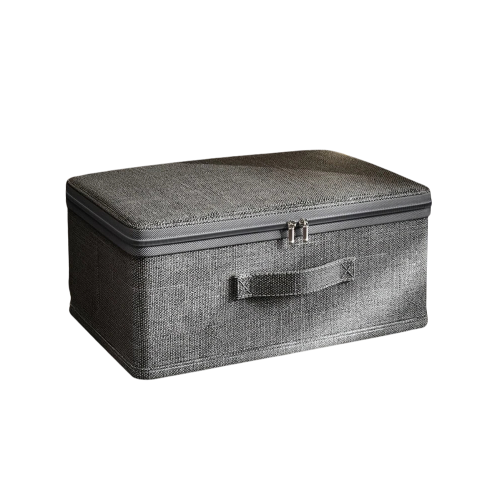 Large Capacity Wardrobe Storage Box with Lid & Zipper – Medium