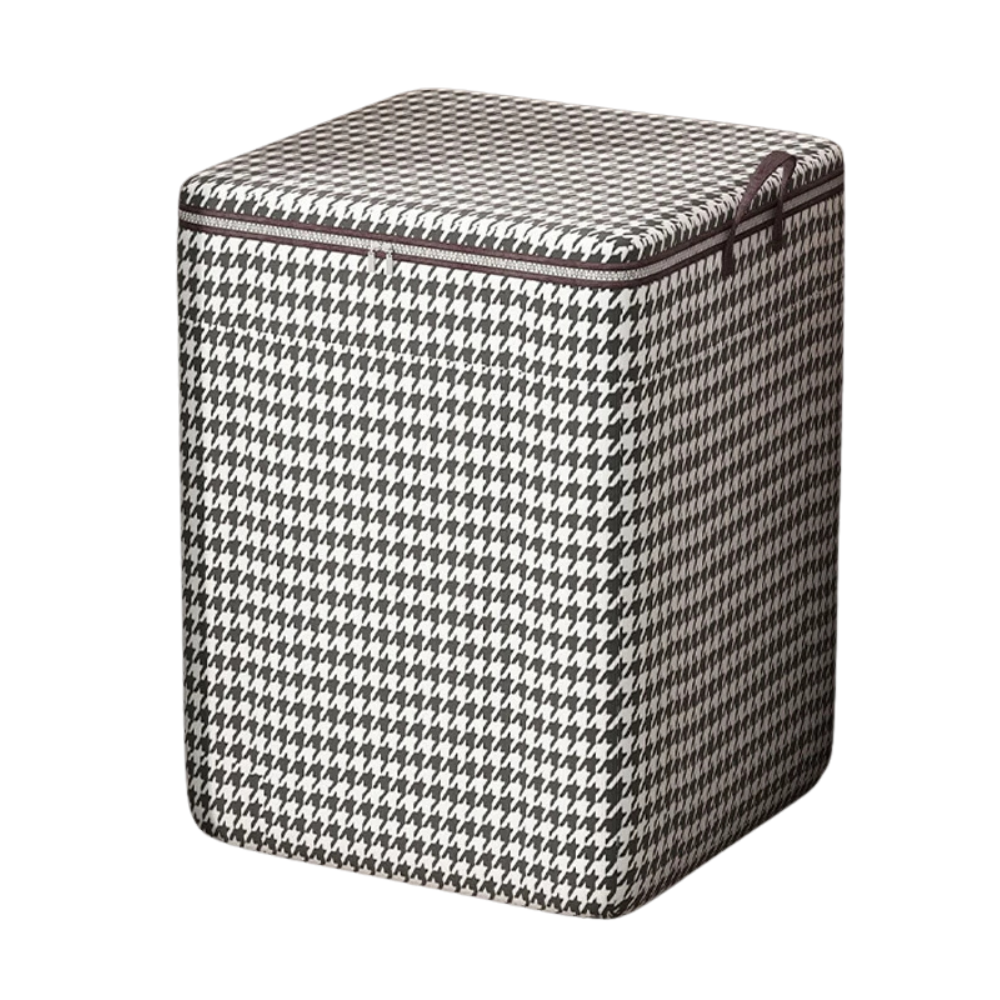 Extra Large Plaid Foldable Storage Box with Handles – 180L