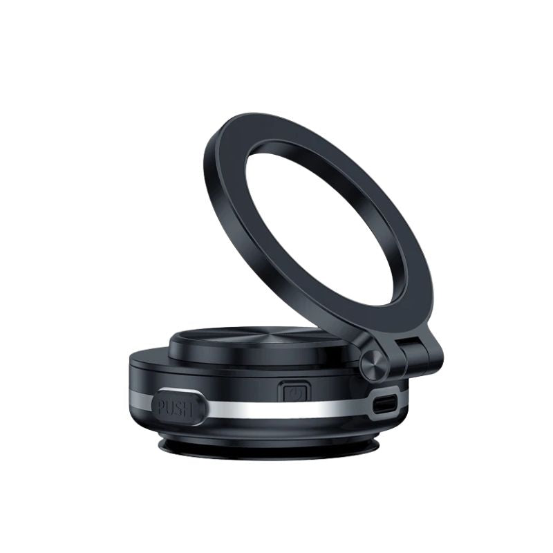 Phone Holder 360° Rotating Suction Cup Dashboard Windshield Mount Adjustable Hands Free Stand - Black