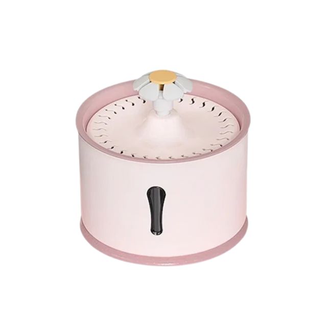 Cat Water Fountain 2.4L USB Electric Drinking Dispenser with Quiet Flow and Filter System - Pink