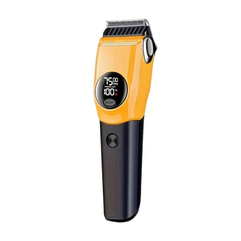 Pet Hair Trimmer 7500 RPM Rechargeable LED Grooming Clipper for Dogs and Cats - Orange