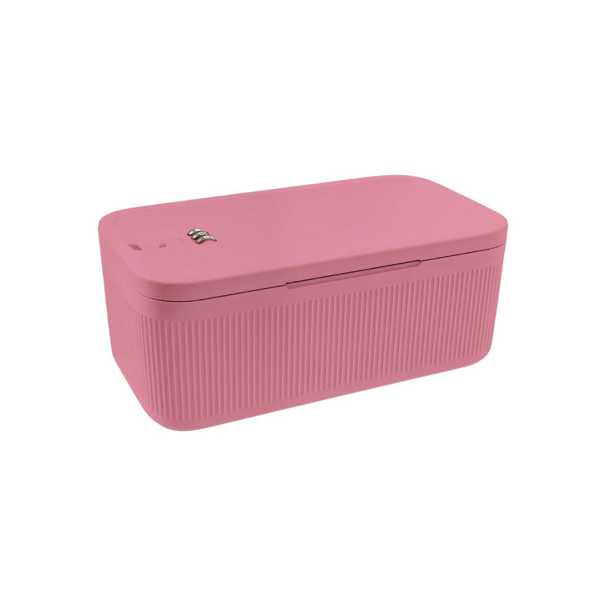 Lockable Storage Box 3-Digit Combination Lock Portable Plastic Container - Grey
