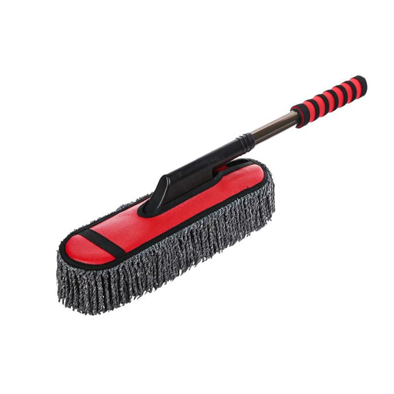 Car Cleaning Mop Retractable Microfibre Dust Wax Removal Brush Wet Dry Use Tool