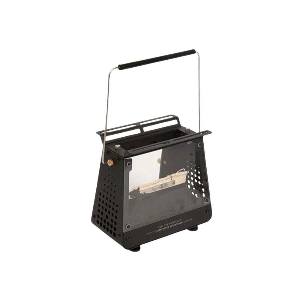 Camping Stove 31cm Portable Stainless Steel Outdoor Cooking Stove with Viewing Window - Black